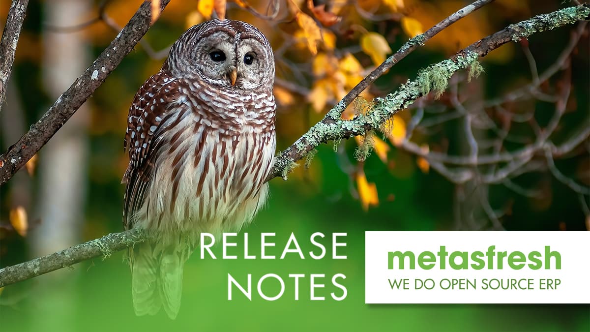 metasfresh ERP Release 5.174 - Barred owl (Strix varia)