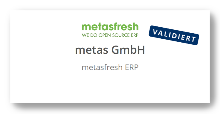 metasfresh ist als validiertes ERP-System in der Datenbank des Fraunhofer IML gelistet