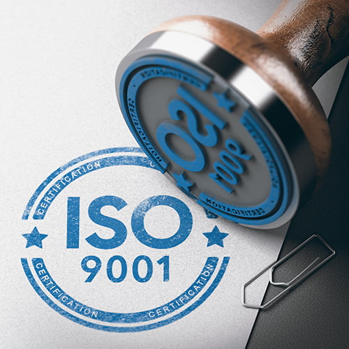 Internationale Norm DIN EN ISO 9001 Qualitätsmanagementsysteme (Stempel)