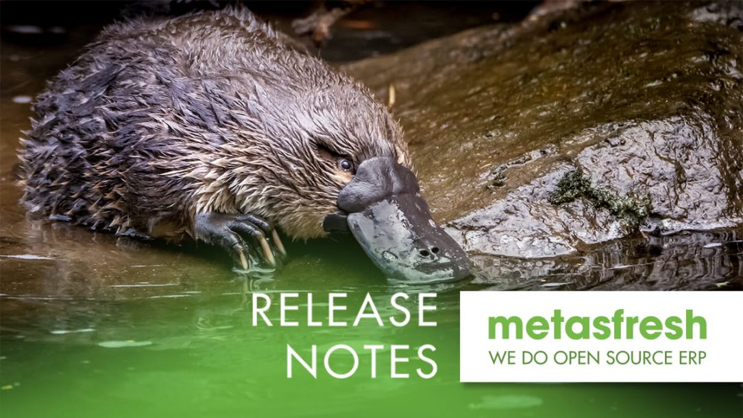 metasfresh ERP Release 5.173 - Platypus (Ornithorhynchus anatinus)