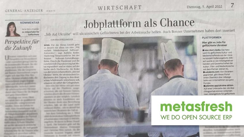 Generalanzeiger Bonn - Jobplattform als Chance (05.04.2022)