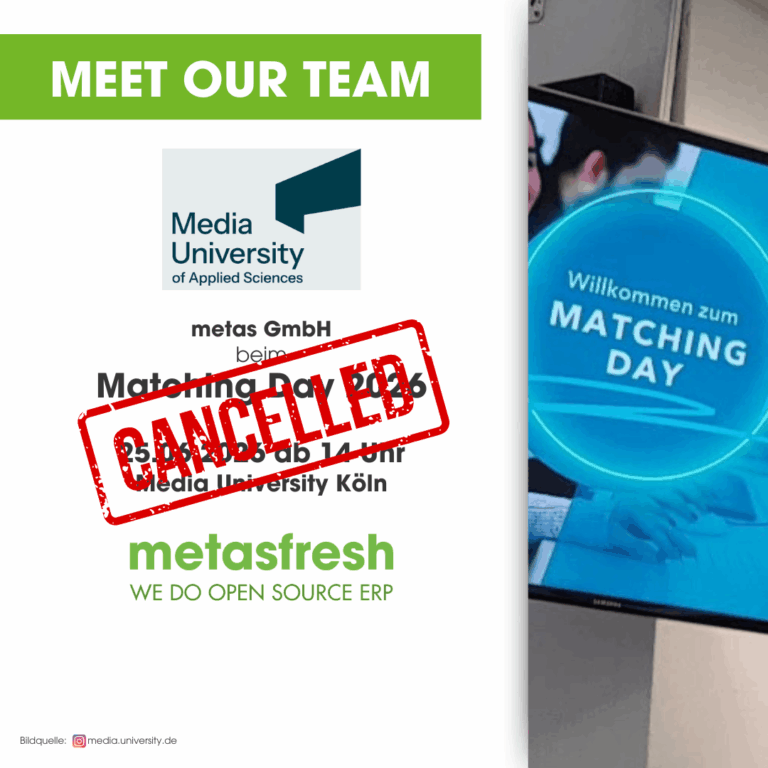 metas GmbH beim Matching Day 2026 der Media University Köln (ABGESAGT)