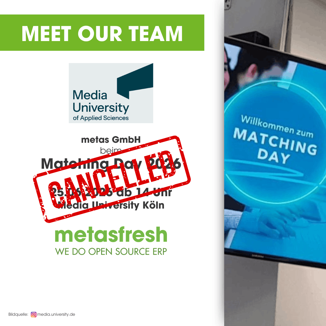 metas GmbH beim Matching Day 2026 der Media University Köln (ABGESAGT)