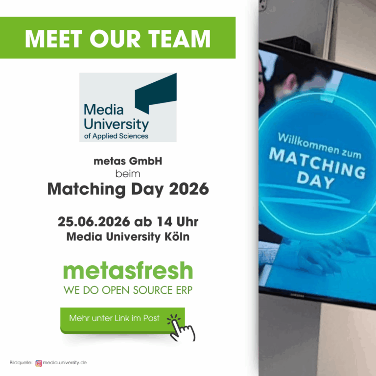 metas GmbH beim Matching Day 2026 der Media University Köln