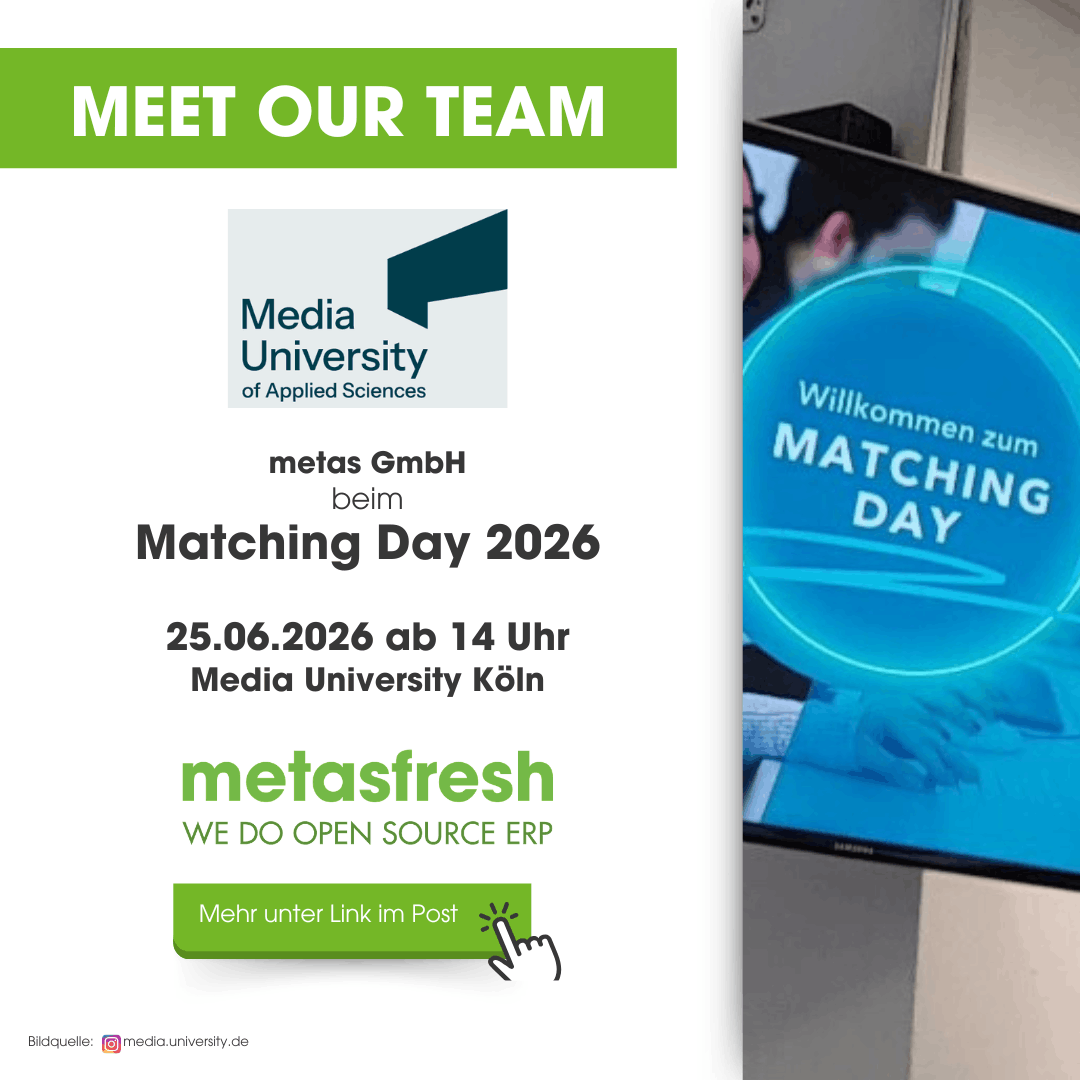 metas GmbH beim Matching Day 2026 der Media University Köln